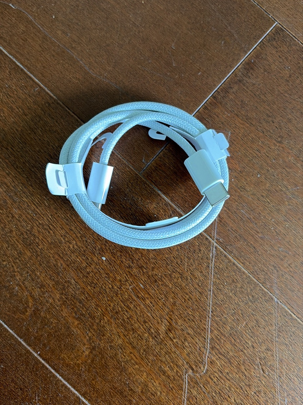 Braided USB-C to USB-C Cable in White